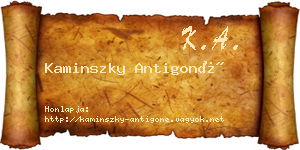 Kaminszky Antigoné névjegykártya